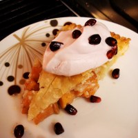 Persimmon Pie and Pomegranate Whipped Cream