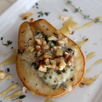 Free-For-All Friday: Baked Pears With Blue Cheese, Walnuts and Honey