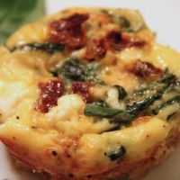 Meatless Monday: Sun-dried Tomato, Spinach and Goat Cheese Mini Frittatas