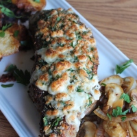 Free-for-All Friday: Blue-Cheese Crusted Steak with Crispy Smashed Potatoes